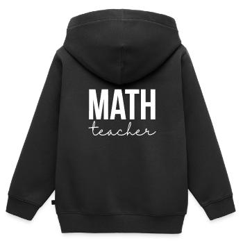 Mathelehrer Batik-Anerkennungstag - Kinder Premium Organic Zip Hoodie - Schwarz - Hinten - AI Model Kid Male (0cm)
