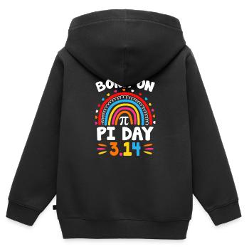 Geboren am Pi Day Geburtstag 2022 Alles Gute zum Pi Day - Kinder Premium Organic Zip Hoodie - Schwarz - Hinten - AI Model Kid Male (0cm)