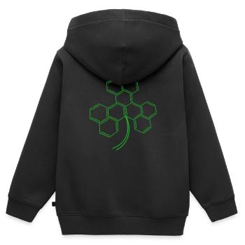Fête irlandaise de la Saint-Patrick pour la science de la chimie - Sweat Premium à capuche zippé enfant bio - noir - Dos - AI Model Kid Male (0cm)