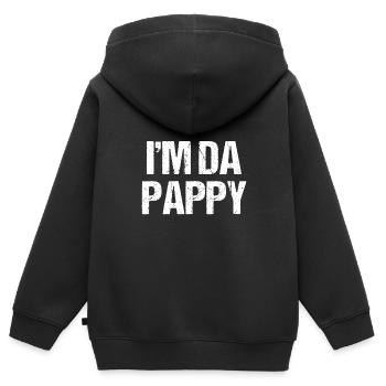 Mens Fathers Day I'M Da Pappy Tees Grandpappy - Kids Premium Organic Zip-up Hoodie - black - Back - AI Model Kid Male (0cm)