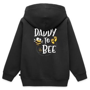 Daddy To Bee Funny Fathers Day - Kids Premium Organic Zip-up Hoodie - black - Back - AI Model Kid Male (0cm)
