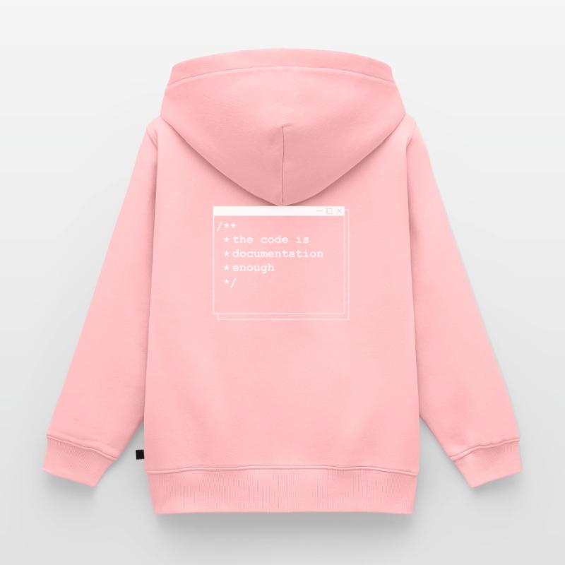 Der Code genügt | Computerprogrammier-Nerd Kinder Premium Organic Zip Hoodie