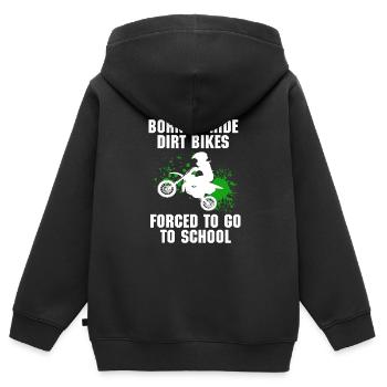 Supercross Forced to go to School Motocross Dirt - Kids Premium Organic Zip-up Hoodie - black - Back - AI Model Kid Male (0cm)