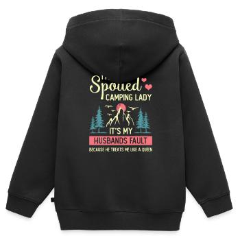Wohnmobil Wohnmobil Urlaub Camping - Kinder Premium Organic Zip Hoodie - Schwarz - Hinten - AI Model Kid Male (0cm)