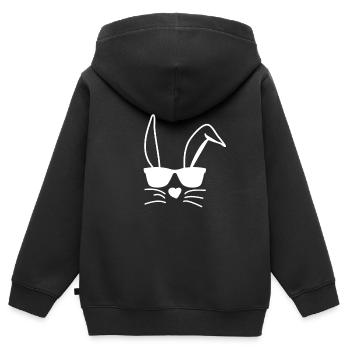Lunettes de soleil de Pâques Hip - Sweat Premium à capuche zippé enfant bio - noir - Dos - AI Model Kid Male (0cm)