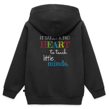Enseignant - Cadeau d’appréciation de l’enseignant - Enseignant - Sweat Premium à capuche zippé enfant bio - noir - Dos - AI Model Kid Male (0cm)