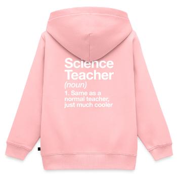 Science Teacher Definition Funny Back To School - Kids Premium Organic Zip-up Hoodie - rose - Back - AI Model Kid Female (0cm)
