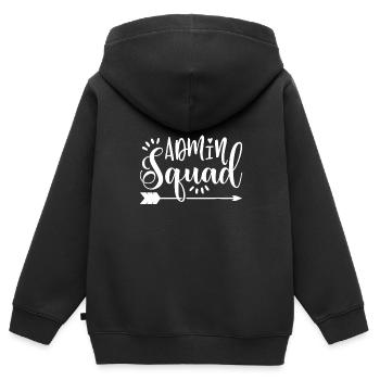 Schul-Admin-Geschenk Admin-Trupp - Kinder Premium Organic Zip Hoodie - Schwarz - Hinten - AI Model Kid Male (0cm)