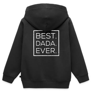 Vatertag Neuer Papa, er, papa, opa - Kinder Premium Organic Zip Hoodie - Schwarz - Hinten - AI Model Kid Male (0cm)