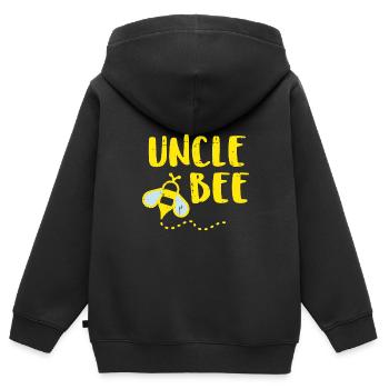Onkel Biene Familie Matching Imker Imker - Kinder Premium Organic Zip Hoodie - Schwarz - Hinten - AI Model Kid Male (0cm)
