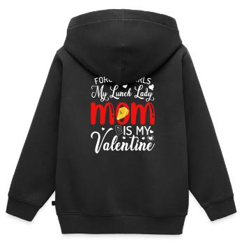 Vergiss es Mädels Mein Mittagessen Lady Mom ist mein Valentinstag - Kinder Premium Organic Zip Hoodie - Schwarz - Hinten - AI Model Kid Male (0cm)