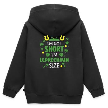 Funny I'm not short I'm leprechaun size - Kids Premium Organic Zip-up Hoodie - black - Back - AI Model Kid Male (0cm)