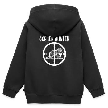 Gopher-Jäger, Experte für Ratten- und Mäusebekämpfung - Kinder Premium Organic Zip Hoodie - Schwarz - Hinten - AI Model Kid Male (0cm)