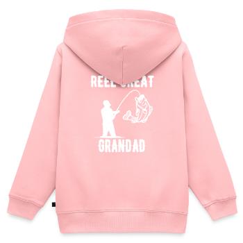 Rolle Urgroßvater Angelliebhaber Geschenk - Kinder Premium Organic Zip Hoodie - Rosa - Hinten - AI Model Kid Female (0cm)