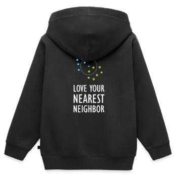 Maschinelles Lernen, Nächstester Nachbar, Algorithmus, KI-Kunst - Kinder Premium Organic Zip Hoodie - Schwarz - Hinten - AI Model Kid Male (0cm)