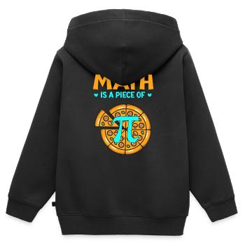 Pi day 3.14 Les mathématiques sont un morceau de pizza Bitcoin Start - Sweat Premium à capuche zippé enfant bio - noir - Dos - AI Model Kid Male (0cm)