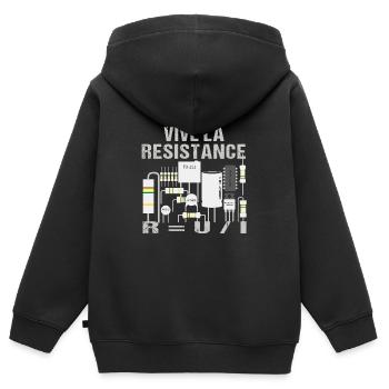 Viva La Resistance Génie électrique de résistance - Sweat Premium à capuche zippé enfant bio - noir - Dos - AI Model Kid Male (0cm)