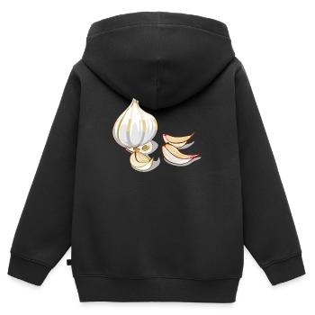 ail - Sweat Premium à capuche zippé enfant bio - noir - Dos - AI Model Kid Male (0cm)