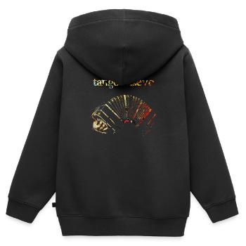 Tango Nuevo - Sweat Premium à capuche zippé enfant bio - noir - Dos - AI Model Kid Male (0cm)