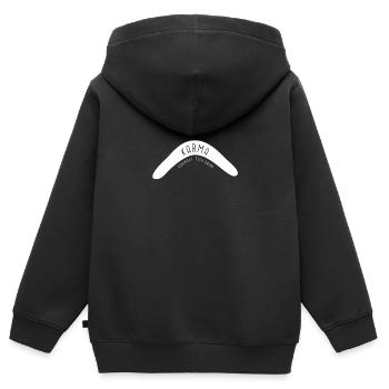 karma - Sweat Premium à capuche zippé enfant bio - noir - Dos - AI Model Kid Male (0cm)