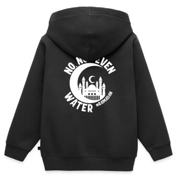 No not even water Ramadan - Kids Premium Organic Zip-up Hoodie - black - Back - AI Model Kid Male (0cm)