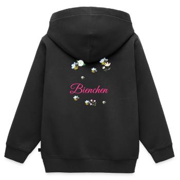 Bienchen, Bienen, bienenkostüm, karneval - Kinder Premium Organic Zip Hoodie - Schwarz - Hinten - AI Model Kid Male (0cm)