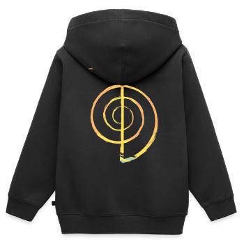 Reiki Geschenke | Reiki Meister Reikimeister Reiki - Kinder Premium Organic Zip Hoodie - Schwarz - Hinten - AI Model Kid Male (0cm)