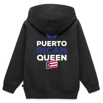 Puerto Rico - Kinder Premium Organic Zip Hoodie - Schwarz - Hinten - AI Model Kid Male (0cm)