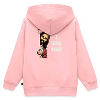 Jesus Freak Jesus Christus Meme Christlich Bibel - Kinder Premium Organic Zip Hoodie - Rosa - Hinten - AI Model Kid Female (0cm)