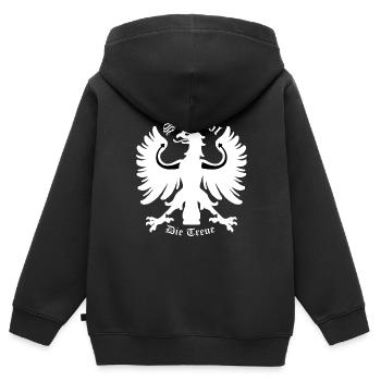 Südtirol - Kinder Premium Organic Zip Hoodie - Schwarz - Hinten - AI Model Kid Male (0cm)
