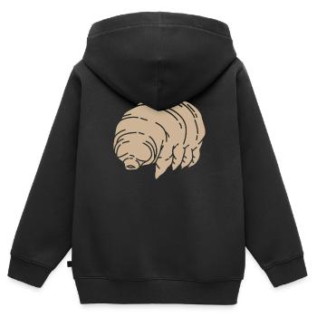 Tardigrade water bear microbiology - Kids Premium Organic Zip-up Hoodie - black - Back - AI Model Kid Male (0cm)