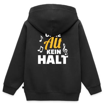 Chor - Kinder Premium Organic Zip Hoodie - Schwarz - Hinten - AI Model Kid Male (0cm)