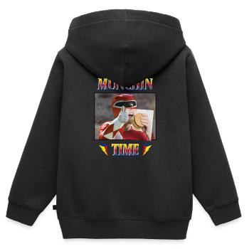 Power Rangers Munchin Time Burger Ranger Rouge - Sweat Premium à capuche zippé enfant bio - noir - Dos - AI Model Kid Male (0cm)