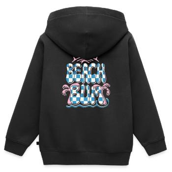 Beach Bum Palmen Sommer Strand Retro Karos Surf - Kinder Premium Organic Zip Hoodie - Schwarz - Hinten - AI Model Kid Male (0cm)