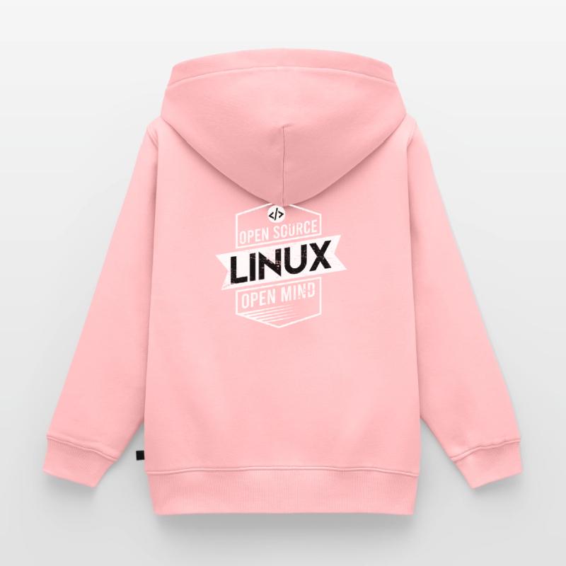Programmierer Linux Geschenk Open Source Kinder Premium Organic Zip Hoodie