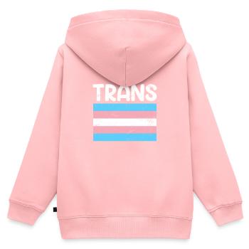 Trans Transgender Flagge LGBT Transsexuell - Kinder Premium Organic Zip Hoodie - Rosa - Hinten - AI Model Kid Female (0cm)