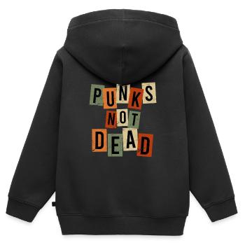 Punks not Dead Punk Rock Punker Retro Vintage - Kinder Premium Organic Zip Hoodie - Schwarz - Hinten - AI Model Kid Male (0cm)
