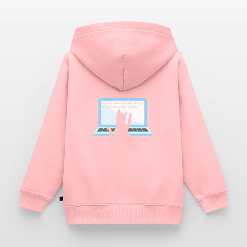 Katze als Programmierer Coder Katzenbesitzer Kinder Premium Organic Zip Hoodie