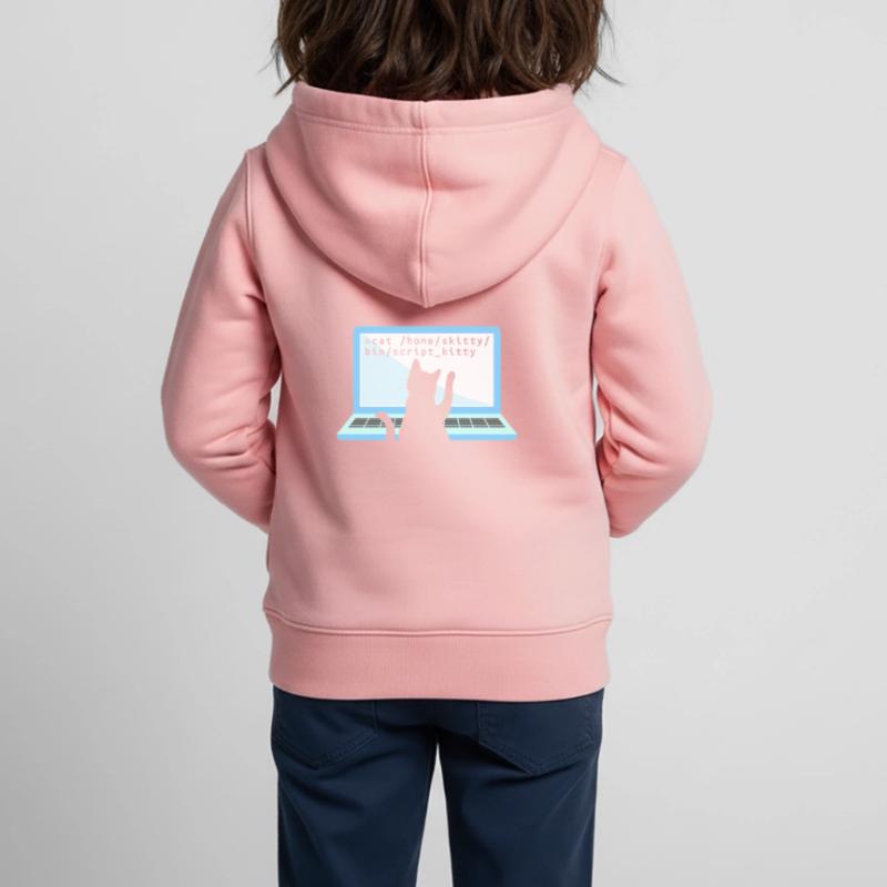 Katze als Programmierer Coder Katzenbesitzer Kinder Premium Organic Zip Hoodie