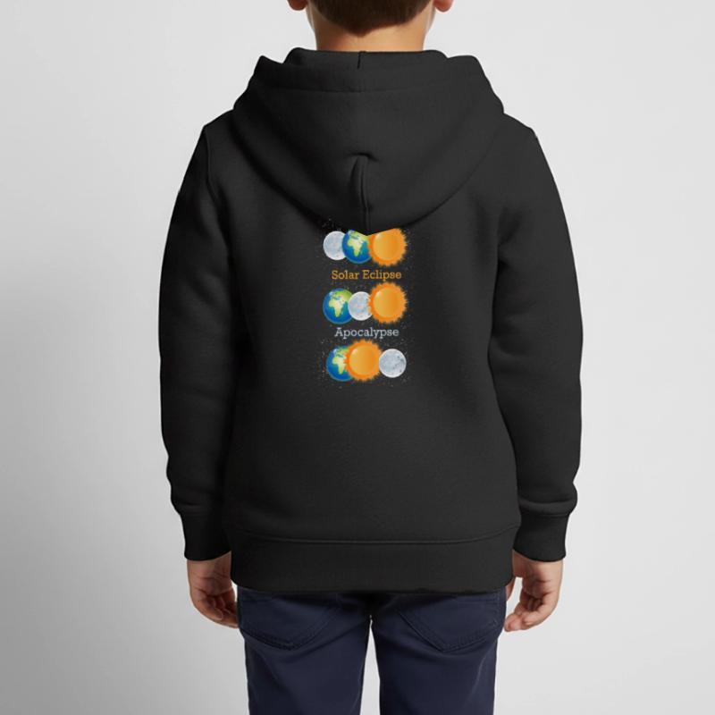 Éclipse de lune Éclipse Apocalypse Sweat Premium à capuche zippé enfant bio