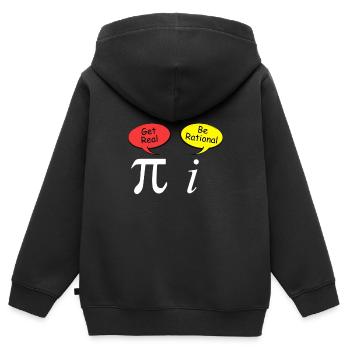 Complex Numbers Joke Irrational Number Mathematics - Kids Premium Organic Zip-up Hoodie - black - Back - AI Model Kid Male (0cm)