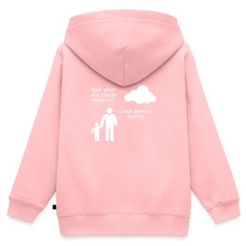 Programmierer Woraus bestehen Clouds Witz Spaß - Kinder Premium Organic Zip Hoodie - Rosa - Hinten - AI Model Kid Female (0cm)