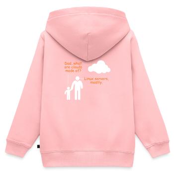Linux Server Witz Informatiker Humor Software - Kinder Premium Organic Zip Hoodie - Rosa - Hinten - AI Model Kid Female (0cm)