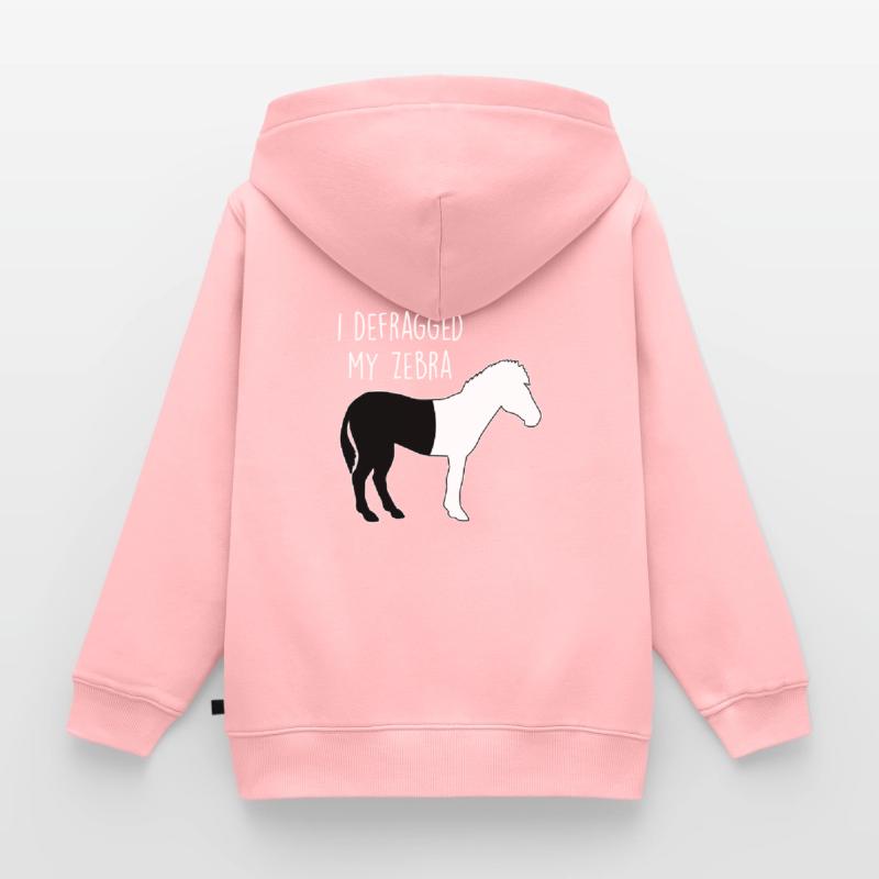 I defragged my Zebra Coder Informatiker Hacker Kinder Premium Organic Zip Hoodie