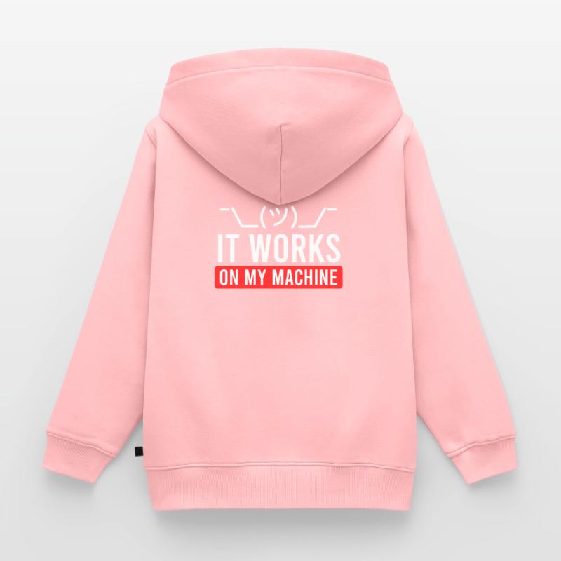 Coder Proverbe Logiciel Testeur Debugging Informatique Sweat Premium à capuche zippé enfant bio