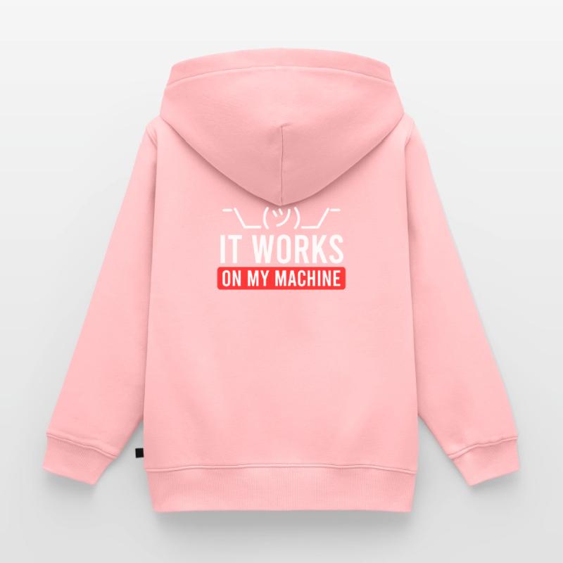 Coder Proverbe Logiciel Testeur Debugging Informatique Sweat Premium à capuche zippé enfant bio