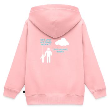 Coder Software Developer Witz Cloud Linux Server - Kids Premium Organic Zip-up Hoodie - rose - Back - AI Model Kid Female (0cm)