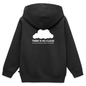 Server Cloud Spruch Informatiker Coder - Kinder Premium Organic Zip Hoodie - Schwarz - Hinten - AI Model Kid Male (0cm)