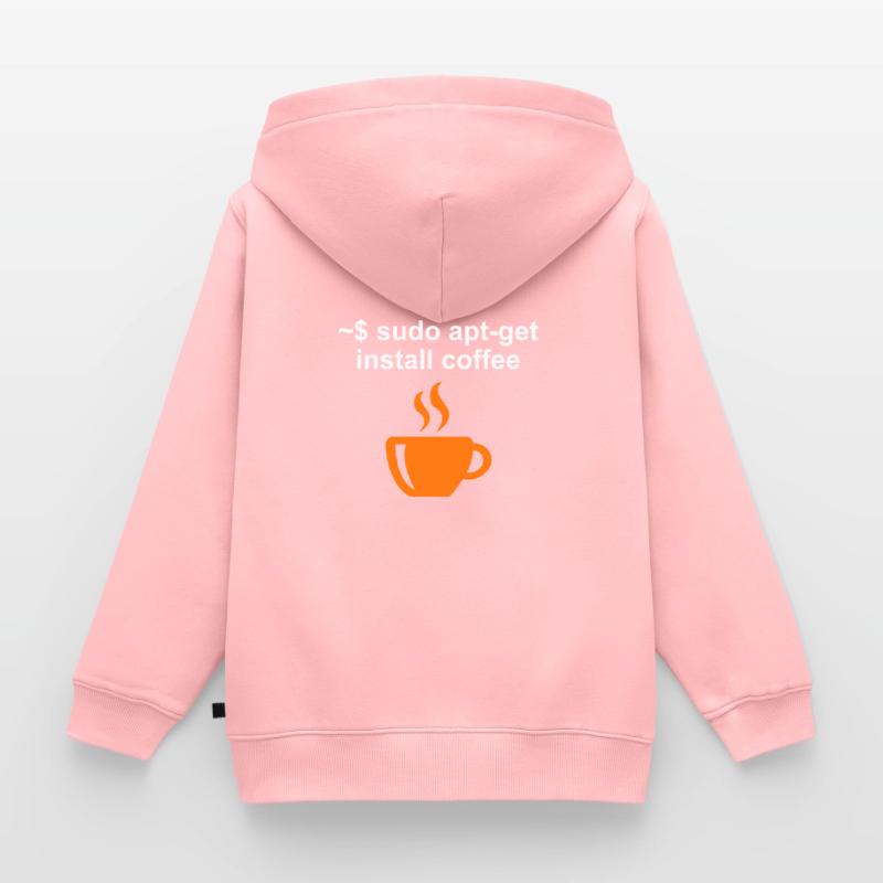 Programmierer Kaffee Kaffeetrinker Informatiker Kinder Premium Organic Zip Hoodie