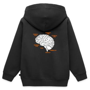 Médecine Étudier l’anatomie d’un cerveau médecin - Sweat Premium à capuche zippé enfant bio - noir - Dos - AI Model Kid Male (0cm)